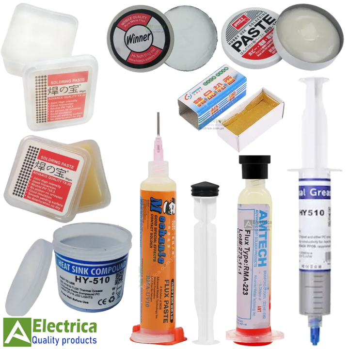 Best Quality Rosin Soldering Paste YX-20 80gm ,Broza ,10cc Flux type RMA-223 ,White Flux Solid Solder Paste Welding Fluxes Repair Soldering Welding Fluxes Repair by Electrica