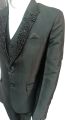 men three piece fancy black pentcoat suit. 