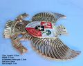 Eagle Big Logo With Star For Front Grill Golden Red White Style 1 piece Logo Metal Emblem Metal Body Monogram For Car Motorcycle Decorative Metal Marka Universal Fit Metal Logo. 