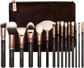 ZOEVA Professional Complete Makeup Brush Set with Pouch - Includes 15 Face and Eye Makeup Brushes Kit. 