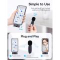 Soomfon SF-MP001 Wireless Lavalier Microphone for iPhone 14 pro Android - USB C Mini Wireless Lavalier Microphone for Recording, Vlogging (No App or Bluetooth Required). 