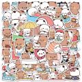 10/30/50pcs Bubu and Dudu Stickers Cute Bear Couple DIY Toy Doodles Decorative Graffiti Decal Phone Bottles Scrapbook Waterproof. 