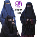 KK Hijab | zipper hijab double layer arabic hijab with niqab large size best fabric. 