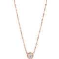 【Closing sale 】Steel Non-Fading Necklace One Diamond Collarbone Chain Rose Luxury High-End Single Zircon Elegant Versatile. 