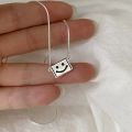 necklace for girls Light luxury, niche square shell necklace, women's summer design, versatile, simple clavicle chain, ins, cold style accessories. 