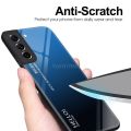 Vantime for Samsung Galaxy S21 FE 5G Case Gradient Phone Back Hard Glass Cover. 
