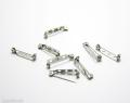 100\Pcs Base Pin for Badge, Safety Badge Pin Brooch Catch Bar Locking Pins Base Finding DIY Finding Jewelry. 
