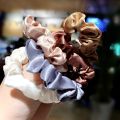 3Pcs /set Women Elegant Satin Silk Hair Bands / Girls Satin Elastic Hair Ties / Large Intestine Ring Ponytail Holder Hair Rope. 