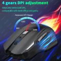 3200 DPI Gaming Mouse With 7 Programmable Buttons - 7 Light RGB Gaming Mouse USB Wired For PC, Laptop, Pubg Mobile, Free Fire. Minecraft By Funbug. 