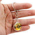 Pokémon Pikachu Cartoon Glow Keychain Anime Figures Mewtwo Eevee Arceus Lucario Action Figure Glass Ball Pendant Metal Keychains. 