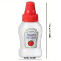 4/12Pcs Mini Portable Sauce Bottles Ketchup Bottle for Lunch Boxes - Travel-Friendly Plastic Condiment Dispensers with Ketchup, Mayonnaise, Mustard, and Jam Labels - Ideal for Picnics and On-the-Go Meals. 
