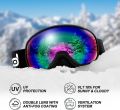 Odoland Snow Ski Helmet and Goggles Set, Sports Helmet and Protective Glasses - Shockproof/Windproof Protective Gear for Skiing, Snowboarding, Snow Sport Helmet(Small). 