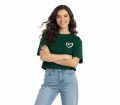 New Graphic Heart Logo Print Crop Top Round Neck Half Sleeves Casual Printed Cotton Crop T Shirt For Girls Women And Ladies. 