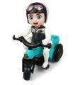 Stunt Tricycle Toy In Two Random Colors For Kids/ Electric Tricycle 360 ​​Degree Rotating Stunt Boy Bicycle Music & Light/ Battery Operated Bump & Go Stunt Bike Boy Tricycle With One Wheeling Stunt Head Swingable Perfect For Gifts To Baby & Toddler. 