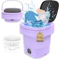 2 in 1 Mini Washing Machine Portable Foldable Washer with Dryer / Baby Washing Machine for Kids Clothes, Travel & Small Laundry. 