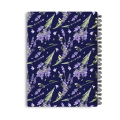 Mayfair Moments - Purple Floral Spiral Notebook | A5 , A4 Sizes 200 pages | Purple Notebook | Notebook For Girls. 
