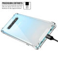 Samsung Galaxy S10 Plus  Anti-Shock Air Cushions Drop Resistance Transparent TPU Case Silicone Back Cover. 