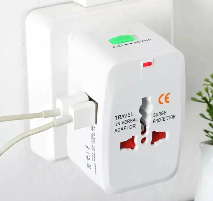 “Universal Worldwide Travel Adapter – Multi Plug Power Socket with USB ...
