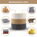 Cotton Rope Plant Basket Modern Woven Storage Basket,7.8inch x 7.8inch Decorative Flower Pots with Handle Home Decor. 