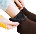 Warm Winter Socks With Fur Lining Free Size For Women Cold-resistant Socks Mango Tech. 