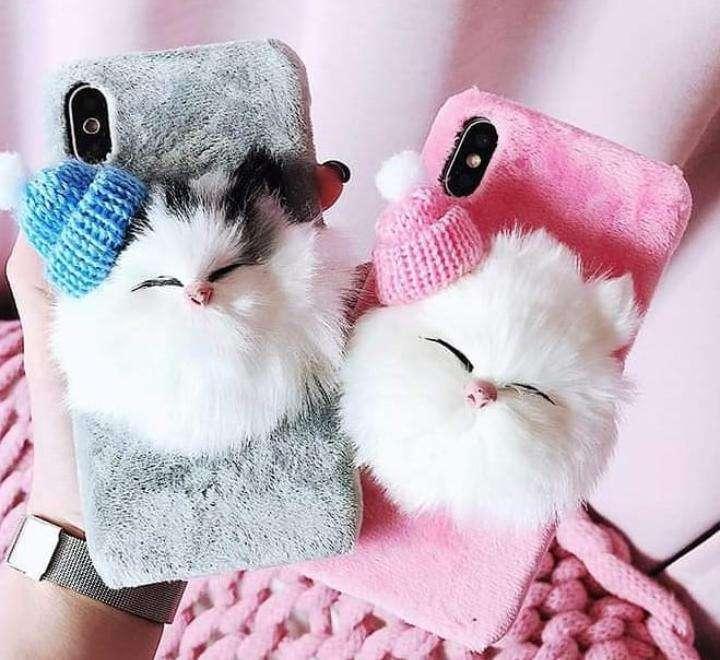 Fluffy Cat Case For Iphone, Samsung, Huawei & Oppo