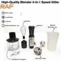 New Hand Blender Set 5-in-1 and 4-in-1 Multifunctional Heavy-Duty 800w Powerful Copper Motor, Coffee Beater & Double Speed Stainless Steel Immersion Blender -Egg beater and Milk Frother -Meat Chopper 600ml -Juicer Machine -Electric Grinder -Food Processor. 