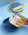 Homio Tedemei original stainless lunch box 2&3 Grid/Compartments with spoon air tight lunch box For students. 