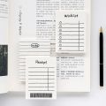 50pcs Simple Line Series Korean Ins Note Paper Creative Cute Plan Punch Note Book Small Book Can Tear Students with Sticky Notes. 