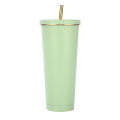 MeterMall Coffee Cup With Splash-Proof Lid Metal Straw Double Vacuum Insulation Design 304 Stainless Steel For Hot Cold Drinks Travel Mug. 
