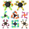 Finger Tip Spinner | Deformable Shape Changer | Fidget Robotic Spinner Robot Transformable Hand Toy. 