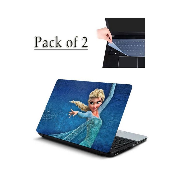 Pack Of 2-Frozen  Laptop Back Skin Sticker-Laptop Back Skin-Laptop Skin Vinyl Sticker Decal, 14.6 15 15.4 15.6 inch Laptop Skin Sticker Cover For All Laptops