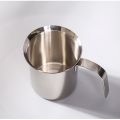 Milk Frother Milk Jug 400Ml Stainless Steel Milk Froth Pot Suitable for Automatic Coffee Machine or Stove to Boil Milk. 