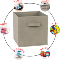 Foldable Storage Cube Organizer with Secure Lid, and Convenient Handles - Perfect for Travel, Moving, and Organizing Toys. 