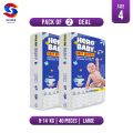 Pack Of 2 - Hero Baby Diaper - Economy Pack, Large Size - 40 pcs - x 2 - (Diaper Size - 4). 