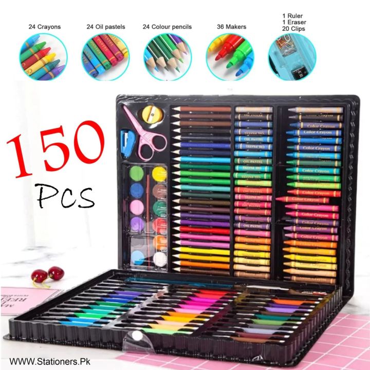 Kids Art Coloring Kit or Color Kit Art Book Craft Set Artiest Kit Art Set for kids Painting School Kit or Princess 42 PCS Multi Colouring Kit/Set With Button Box or 48pcs kit or 68pcs kit or 86pcs kit or  150pcs kit