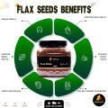 Organic Flax Seeds (Alsi ke Beej) – Premium Whole Brown Flaxseeds for Smoothies, Baking & Cooking – Rich in Omega-3 & Fiber – 710g. 