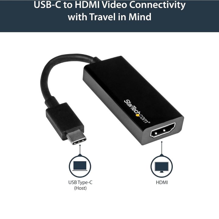 Startech%20USB-C%20to%20HDMI%20Adapter%20with%204K%2030Hz%20-%20Black%20(Branded)%20-%20Image%203