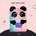 Plush Panda Diary Notebook Fluffy Faux Fur Notebook for Kids With Lined Paper, Diary Journal Writing Pad School Stationery Gift For Kids White. 