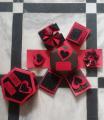 Hexagonal Explosion Box - Gift - Shocking Pink & Black. 
