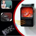 Flame Heater Mini Portable Electric Fireplace Warmer. 