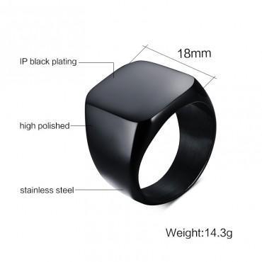 Black Metal Rings For Men