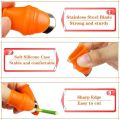ilicone Thumb Knife Harvesting Tools Finger Knife Harvesting Plant Knife for T Plants Fruit Vegetables, Vegetable Gardening Tools with Finger Protector for Garden Kitchen (Women). 