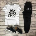 Tracksuit for Men - All Season Wear, Cotton Jersey Fabric, “NO DAYS OFF” Tag Printed Design, Gym Wear/Casual Comfortable Style, Multiple Colors Available. 