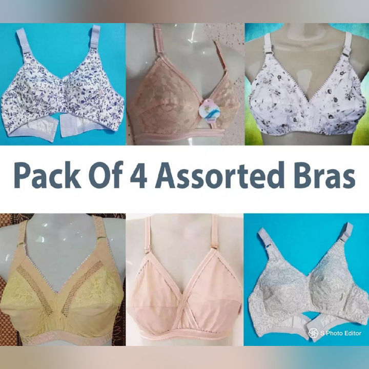 Pack of four assorted brazzers different styles and designs