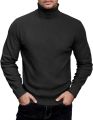 Mens Jumpers Turtle Neck Sweater Ribbed Knitted Jumpers Roll Neck Jumper Long Sleeve Sweaters Lightweight Knitwear Business Work Pullover. 
