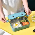 Amamia Lunch Storage Box Rust-proof Heat-resistant Spoon Chopsticks Included Bento Box. 
