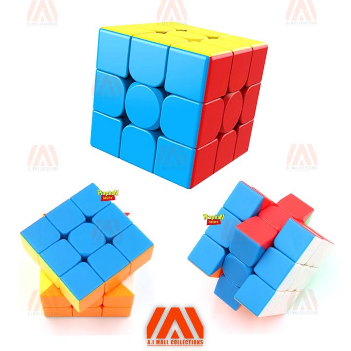 Super Quality Rubik's Cube 3×3x3 Professional Sticker less Multicolor 3-D combination puzzle Toys Magic Puzzle For Children Kids Gift