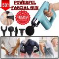 Fascial Massager Facial _Gun / USB Rechargeable Deep Tissue Muscle Fitness Massage / Full Body Relaxation Pain Relief Machine / 5 speeds 4X Heads / Body Shaping Exercise Massager. 