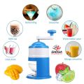 Manual Ice Crusher with Transparent Bowl Household Easy Ice Shaver Crusher Handheld Snow Manual Crushing Ice Machine Mini Handheld Easy Ice Shaver Manual Shaved Ice Machine for Home Summer KN-495. 