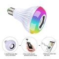 Bluetooth Speaker Bulb Smart LED RGB + Remote Control Wireless Disco Audio Music Multi Color Dimmable Lamp 12W. 